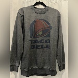 Taco Bell Brand Logo Sweatshirt, Grey, Medim